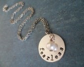 Fearless Disc w Pearl Necklace