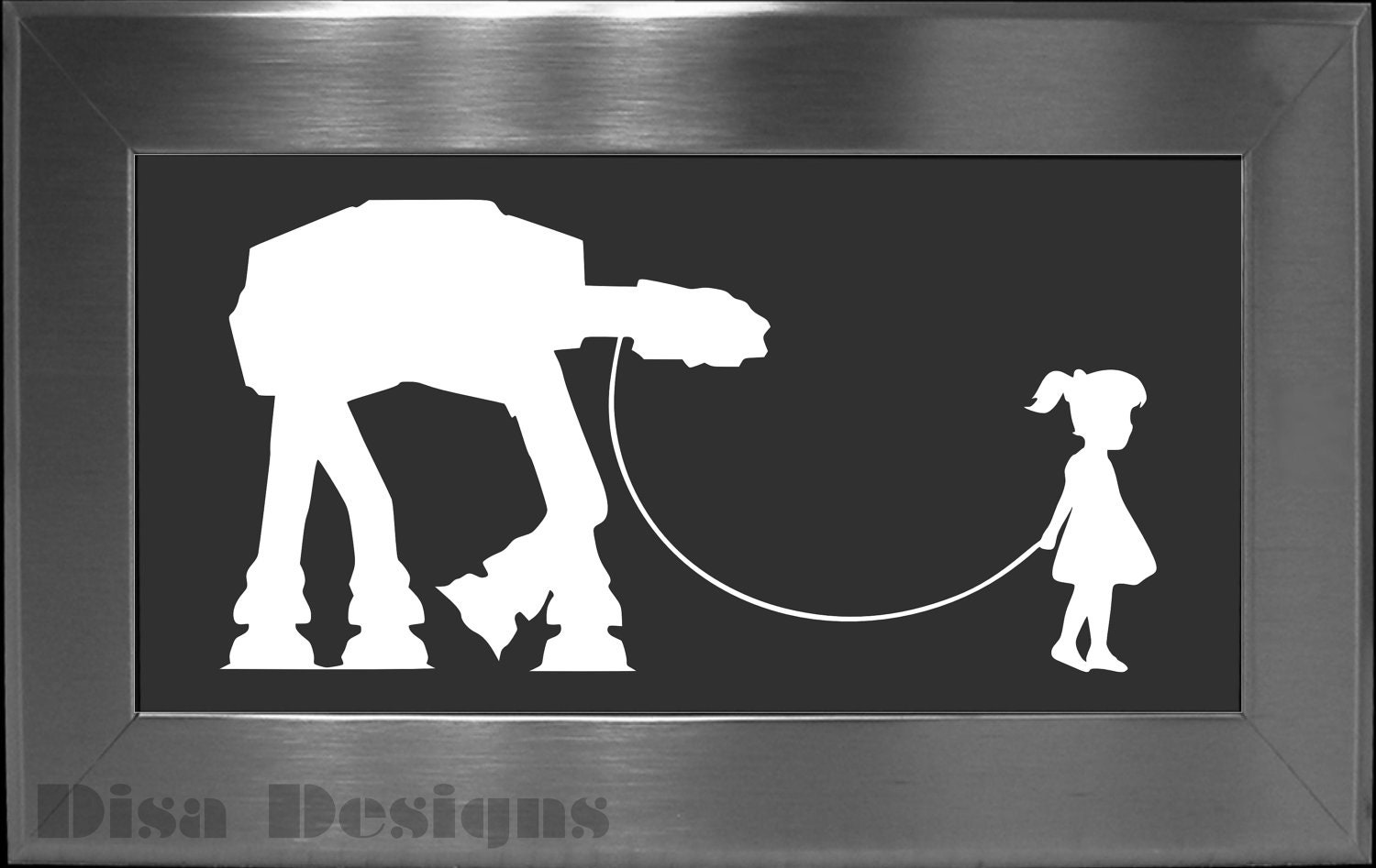 A Girl and Her At - At vinyl decal - Car decal - MacBook decal - AT - AT decal - Star Wars decal - Stormtrooper decal