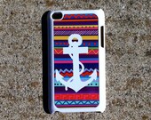 Colorful Tribal Aztec Anchor Nautical Ethnic iPod Touch 4 Case Cover