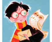 Potter Pets MINI Print: Harry & Hedwig