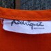 Vintage Mid Century Orange Pinafore Apron