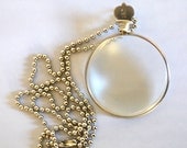 FLASH SALE Monocle Necklace Vintage Optical Lens Pendant
