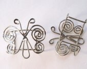 Silvertone Arm Cuffs Filigree Butterfly