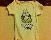 Adorable "Buddha Baby" Organic Onesie. Size: 6-12 Months