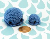 Jumbo MiniPus (Blue) - Miniature Octopus Amigurumi Doll Plush