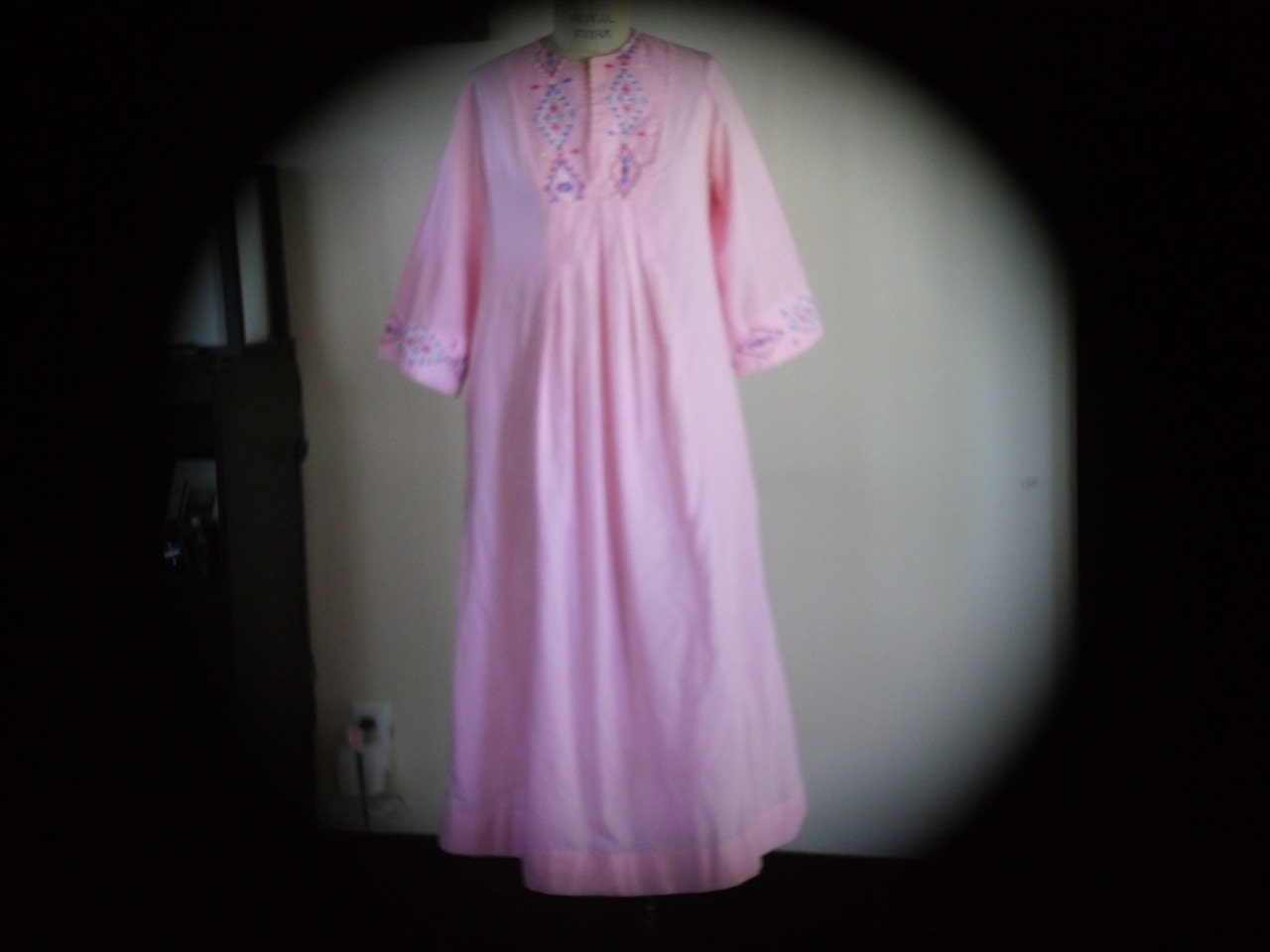 Bubblegum Aztec Hipster 70's Nightgown Women's Plus Size