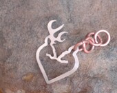 Browning Buck Heart Keychain