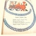 Retro Nursery Decor. Train. Art print. Upcycled. Rhymes in frame. Shabby Chic. Vintage. Baby