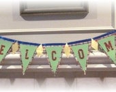 WELCOME BANNER Red Blue Yellow White and Green