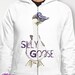 Goose (Geese) Graphic Print Zip-up Hoodie - "Silly Goose"