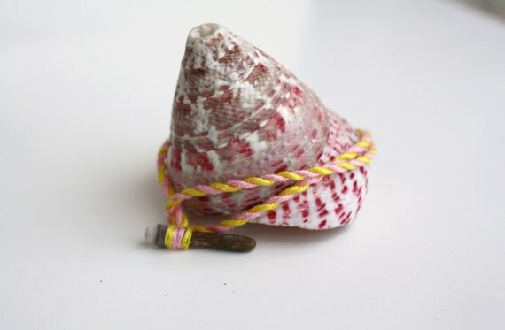 Sea Urchin Friendship Bracelet - Yellow Pink - Pink Lemonade