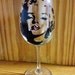 Monroe Painted Wine Glass