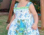 Summer Dress - Reverse Apron Dress - Sizes 12m, 18m, 2T, 3T