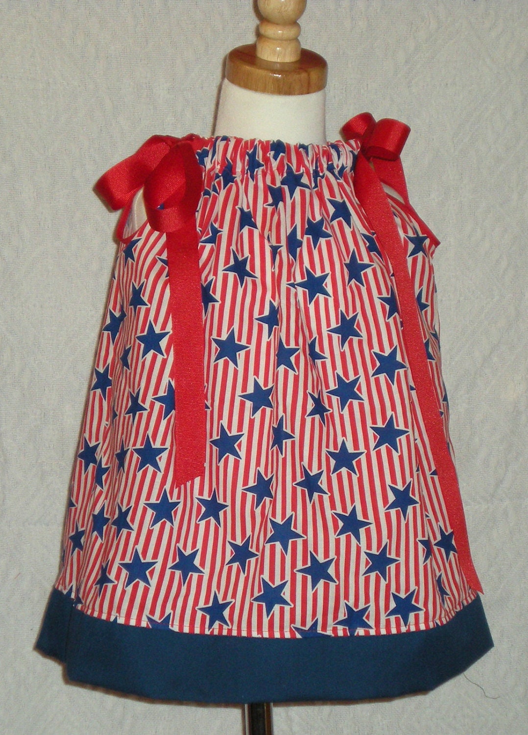 Girls 2T Dress,Sundress,red/white/blue stripe,Stars, New, Patriotic,Made in USA Georgia