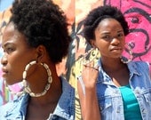 Large Beaded Hoops