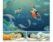 A couple dreaming digital art print
