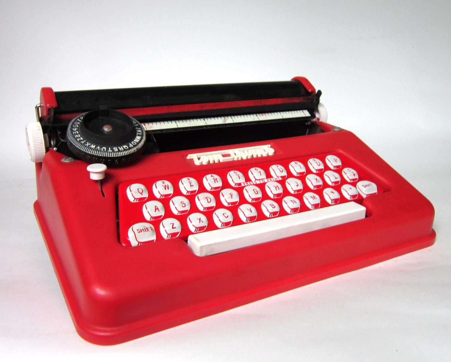 Vintage 1960s Tom Thumb Junior Typewriter - Bright Red with Original Box