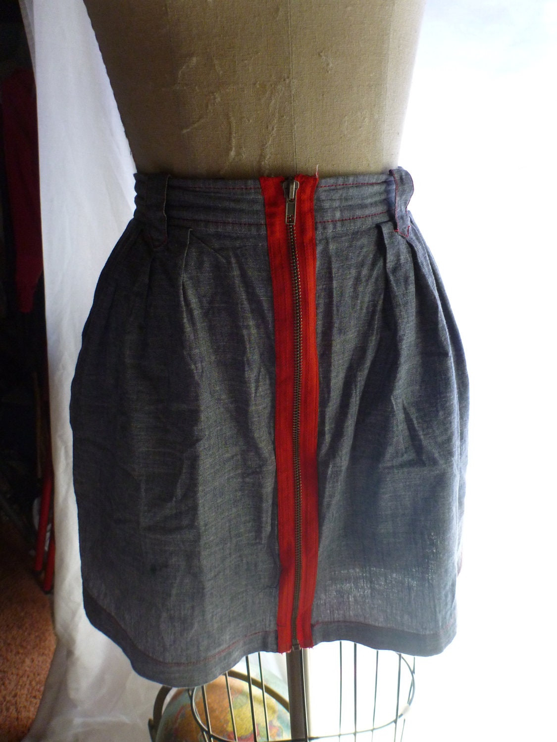 Exposed Zipper Skirt