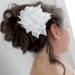 wedding hair flower, wedding accessory, bridal hair accessories, wedding accessory, tulle organza flower, lotus flower, for the bride, 2012,