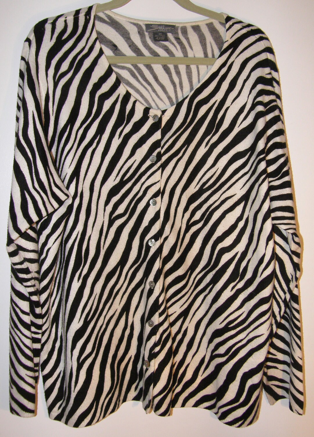 zebra print cardigan