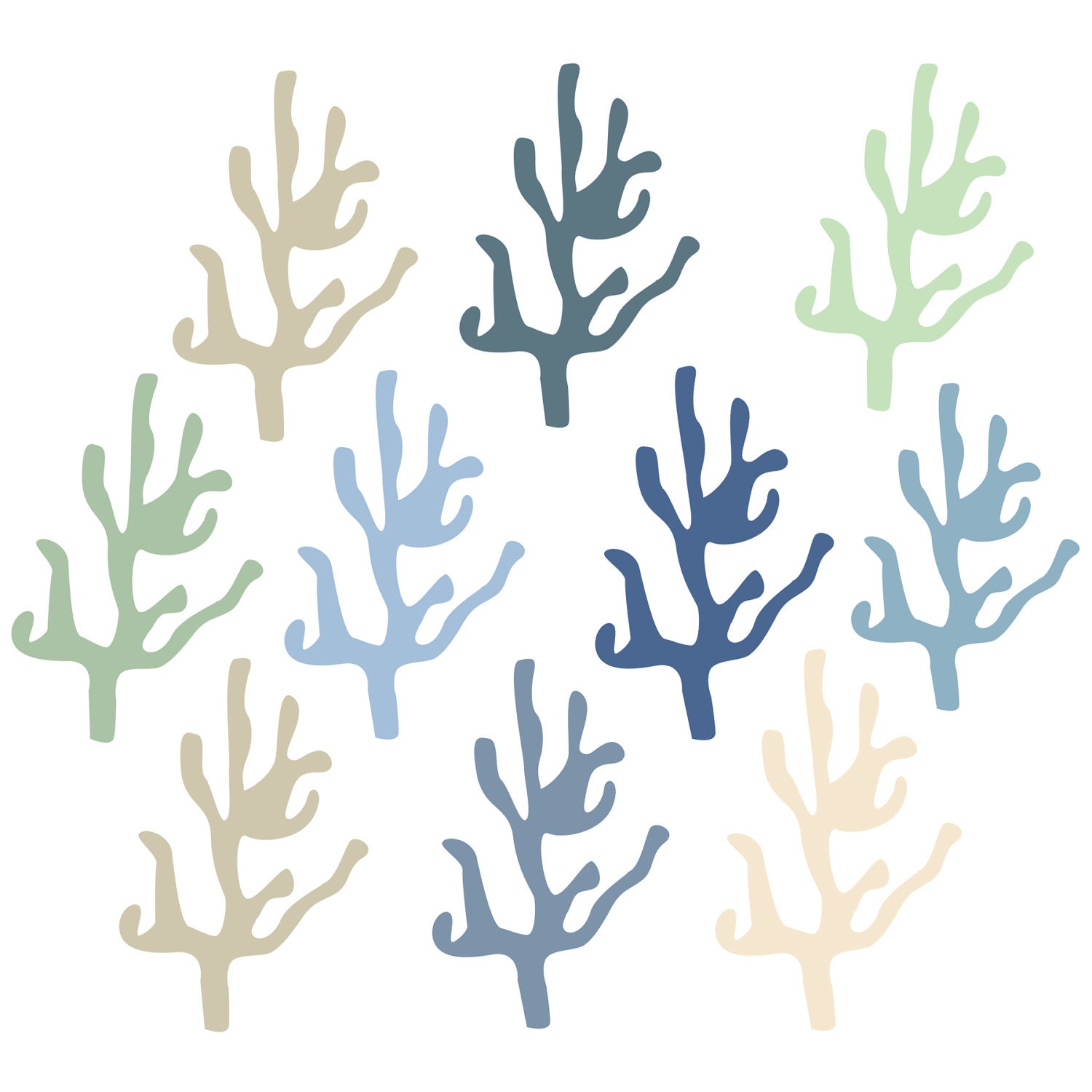 Clip Art // Seaweed // 10 Pieces // png files // 300 DPI // Instant Download Il_170x135