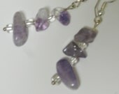 Amethyst Gemstone Earrings. February Birthstone. Handcrafted PROM Jewelry. Graduation Gift. J 111124