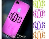 Initial Monogram Cell Phone Decals 4 Pack