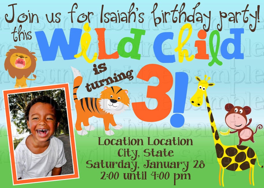 Safari Birthday Invitation, Barnyard Birthday Invitation, Animals Invitation, Zoo Animals Invitation Il_170x135