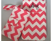 Sturdy Personalized Diaper and Wipes Clutch AND Changing Pad...Chevron...Many more fabrics to choose from