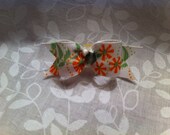 Dog Bow Floral . Size 5/8.