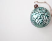 Vintage Christmas tree ornament - snowflake - CuteOldThings