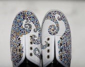 Custom Handpainted Triangle Canvas Shoes