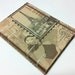 Paris Vintage Inspired PAPER covered Journal Notebook - Coptic Stitched - Handmade - Lined