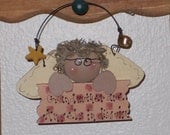 Mothers day gift , Primitive, Angel, Ornaments, Gingerbread, Grandma Gift tags, Handmade in usa