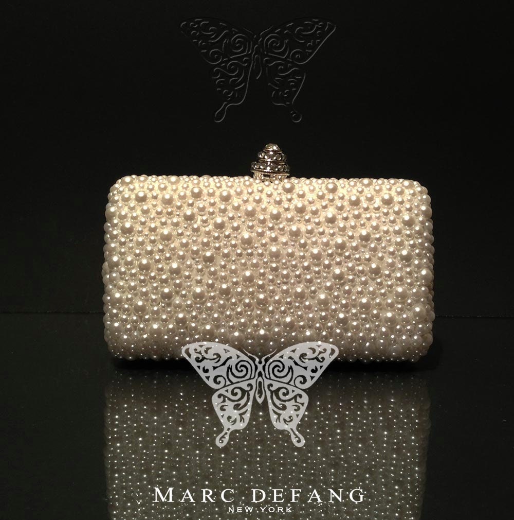 Bridal Ivory Mixed Pearl Luxury Clutch