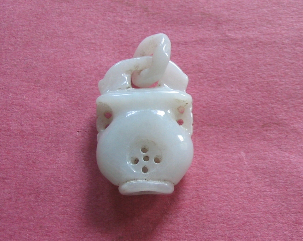 Jade Flower Basket Pendant