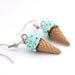 Mint Earrings - Polymer Clay Ice Cream Cone