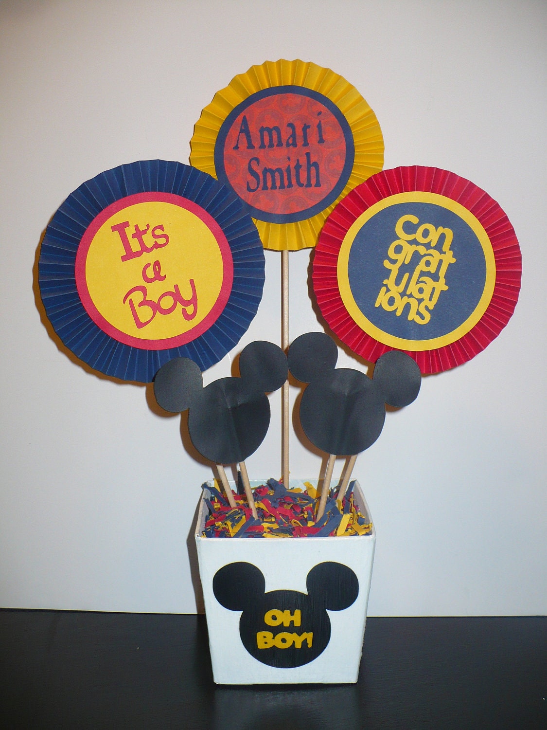 Baby Mickey Centerpieces