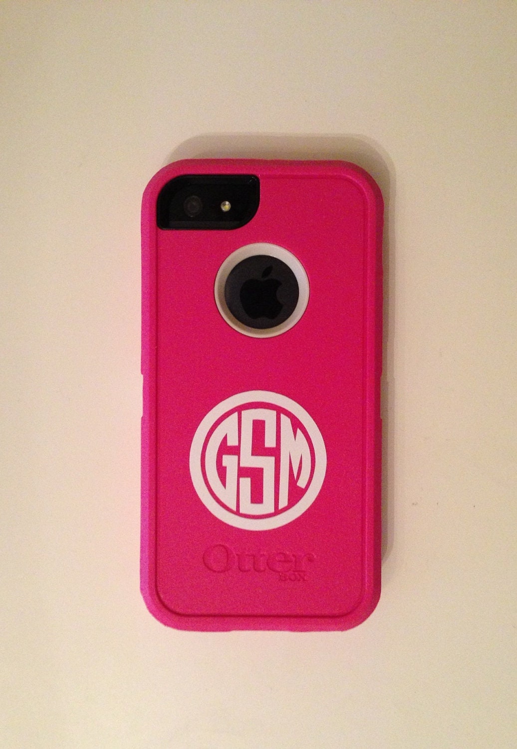 Monogrammed Personalized Vinyl Decal for any Cel Phone iphone droid blackberry laptop computer iPod iPad or almost any surface