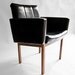Mid Century Lounge Chair - Modern, Danish, Retro, Side, Armchair, Industrial, Black, Leather, Wood