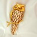 Razza Owl Pendant in Goldtone and Ivory