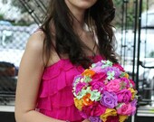 RAINBOW DREAM DEPOSIT medium size bridal bouquet/ The total price is 100 dollars