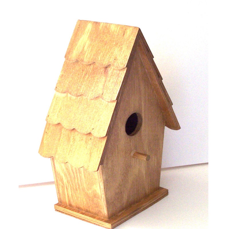 BIRDHOUSE - Country Pattern2 - Puritan Pine- OOAK Original