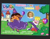 Custom Dora the Explorer Birthday Party Invitations - DIY Printable File