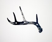 Geometric Antler - Original Watercolor