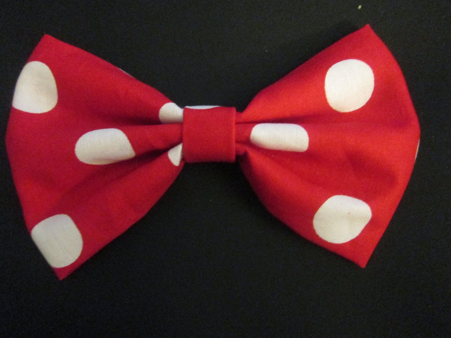 Minnie Mouse Hair Bow with French Barrette clip