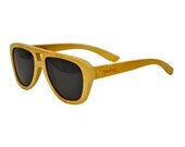 WoodRoze Wooden Sunglasses // Natural Bamboo // Polarized Grey Lens // Barge