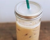 24 Ounce Mason Jar Tumbler - Tall Canning Jar Tumbler with Reusable Straw