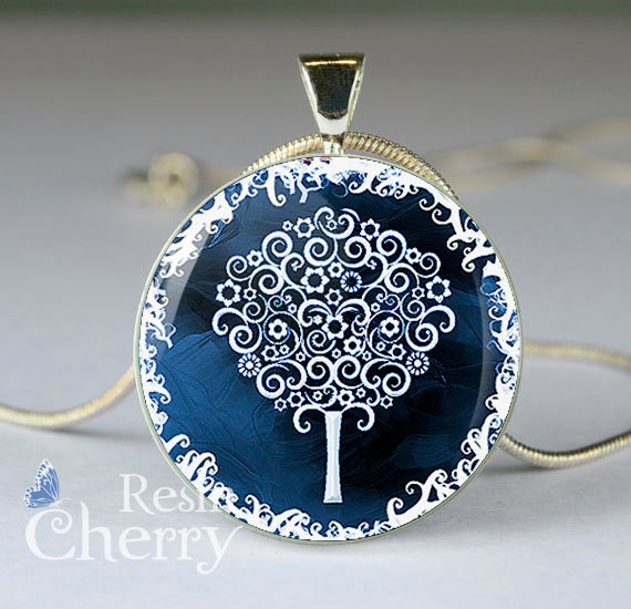 tree glass pendant,tree necklace pendants,tree pendant charms,tree resin pendants- D0723CP - resincherry