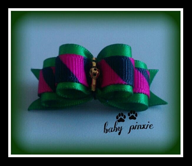 50 Green Diva Dog Bows